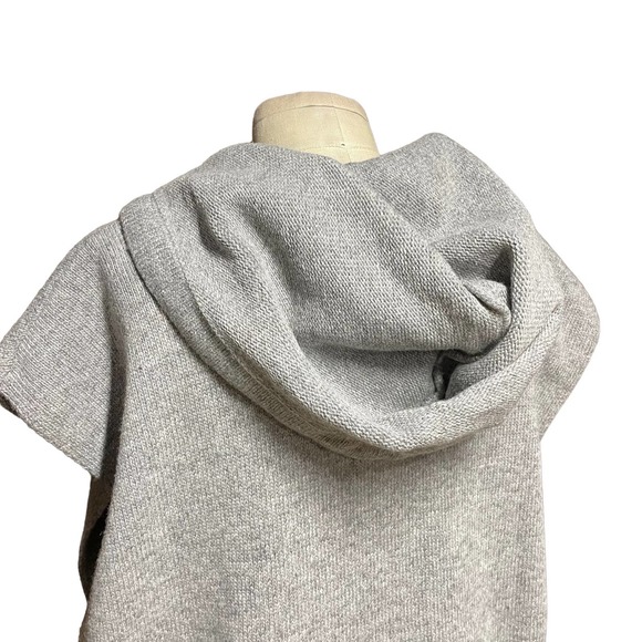 Frankie Shop Juno Sleeveless Knit Hoodie Grey Melange Size XS/S - Picture 7 of 12
